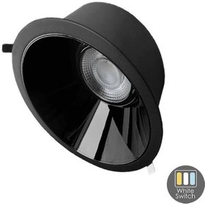 LED DOWNLIGHT | KERBER | CCT-SWITCH | Ø160MM | 16W | ZWART