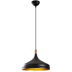 Moderne hanglamp zwart goud 36 cm | Trina