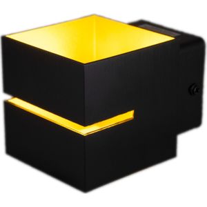 Vierkante LED wandlamp - Zwart / Goud - G9 fitting - Zürich