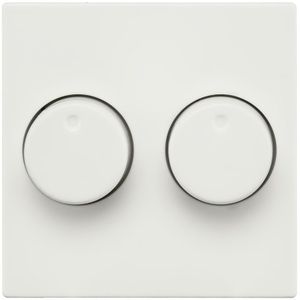 ION | Centraalplaat dimmerknop Duo | Mat Alpin wit | V1/J1 serie