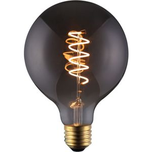 LED Filament Globe lamp smoked | 125mm | 4 Watt | 3-STEP Dimbaar | 2200K - Extra warm