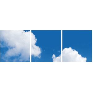 Wolkenplafond | Fotoprint | verdeeld over 3 panelen | 60x60 cm