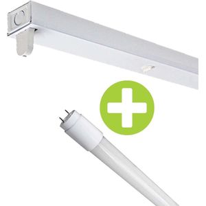 Complete set | LED TL Armatuur 60cm (enkel) | Incl. 1x LED TL Buis 9W | 4000K - Naturel wit (840)