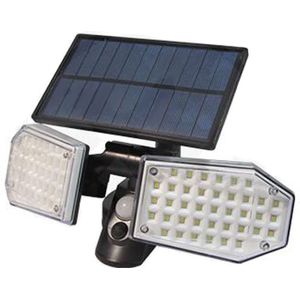 LED Bouwlamp op Solar | Bewegingssensor | 15 Watt | 6500K - Daglicht wit