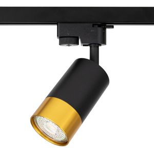 LED 1-fase Railspot | Zwart en Goud | GU10 fitting
