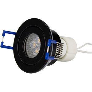 Zwarte mini badkamer inbouwspot | Ø42mm | Waterbestendig | Enkel | Rond