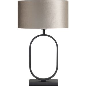 LED Tafellamp poot ovaal | Zwart | Verona| 58cm | Excl. Lampenkap