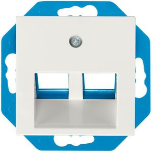 Modular Jack 30° 2-voudig met Centraalplaat V1/J1 serie | Alpin wit | ION