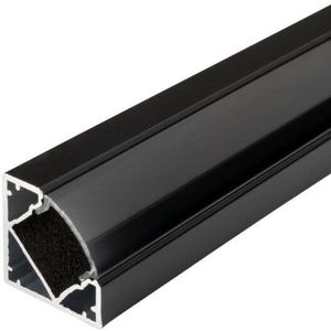 Hoek profiel voor LED strip | 12mm | 2 meter | Zwart | Inclusief afdek cover