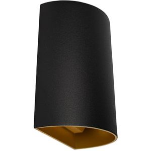 Moderne wandlamp Zwart / Goud | Rond | GU10 | Dimbaar | Hera