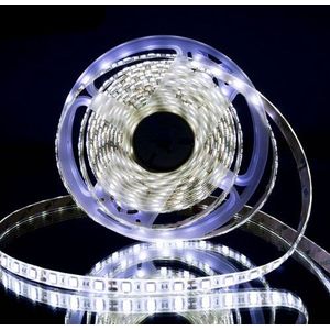 LED Strip 5M - 60 LED's / M | 14,4W | 12V | IP54 - Waterdicht | 6000K - Daglicht Wit