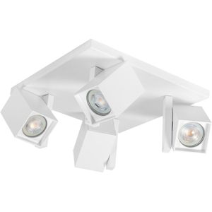 Opbouwspot Oslo | Wit | Metaal | GU10 | 4-voudig |  | 25cm