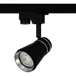 LED 1-fase Railspot 60mm Zwart | GU10 fitting