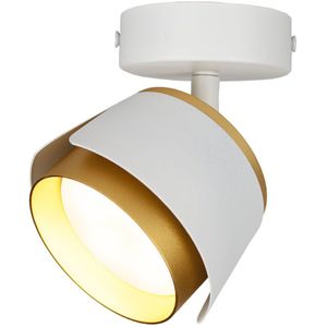 Enkele opbouwspot | Tulip | Wit/ Goud | 1x GX53 fitting