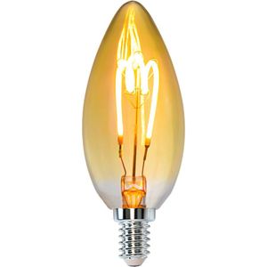 LED Spiraal kaarslamp amber 4W | dimbaar | E14 | 2200K - Extra warm