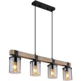 Hanglamp LILA 10.0 cm 4-lichts Zwart, Smoked