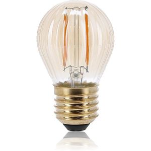 LED Filament Kogel Lamp | Amber | E27 | G45 | 2W | 2000K - Extra warm wit | 140 Lumen | Dimbaar