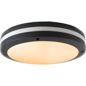 LED Plafondlamp | 2 x E27 fitting | IP44 | Zwart