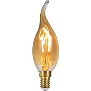 LED Spiraal kaarslamp tip | amber | 2W | dimbaar | E14 | 2400K - Extra warm