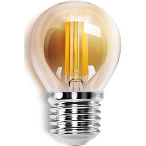 LED Filament kogel lamp 4W | E27 | Amber | Dimbaar | 2700K - Warm wit