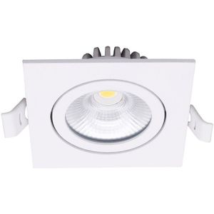 LED Dimbare inbouw spot 6W | Vierkant | Ø75mm | Wit | 2700K warm wit