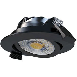 LED ondiepe Inbouwspot zwart MIRAN | 6W | Dimbaar | 68mm | IP65 Waterdicht | CCT
