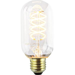 LED tube spiraal lamp 4W | Tubular | Helder glas | Dimbaar | 2500K - Warm wit