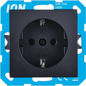 ION | Wandcontactdoos | RA | Mat zwart- V1/J1 serie