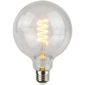 LED Filament Globe lamp spiraal | 125mm | 4 Watt | Dimbaar | 2400K - Extra warm