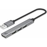 ACT AC6225 interface hub USB 2.0 480 Mbit/s Grijs