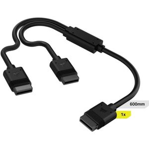 Corsair iCUE LINK Cable, 1x 600mm Y-Cable with Straight connectors, Black