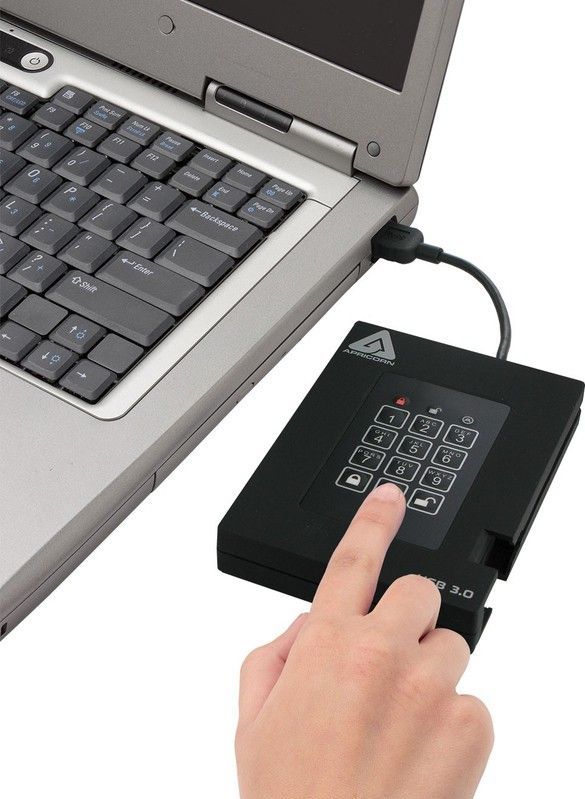 Apricorn Aegis Padlock Fortress 256 GB USB 3.2 Gen 1 (3.1 Gen 1) Zwart