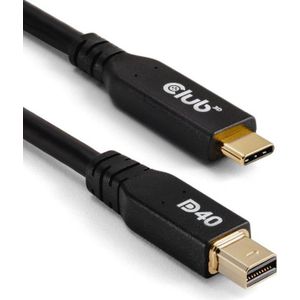 CLUB3D CAC-1561 DisplayPort kabel 2 m Mini DisplayPort USB Type-C Zwart