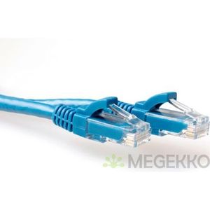 ACT Blauwe 7 meter U/UTP CAT6A patchkabel snagless met RJ45 connectoren
