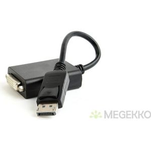DisplayPort M - DVI F adapterkabel 10 cm zwart v1.2