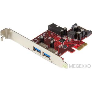 StarTech.com 4-poorts PCI Express USB 3.0 kaart 2 extern, 2 intern SATA-voeding