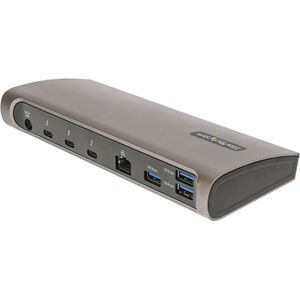 StarTech.com TB4CDOCKUE notebook dock & poortreplicator Bedraad Thunderbolt 4 Zwart, Grijs