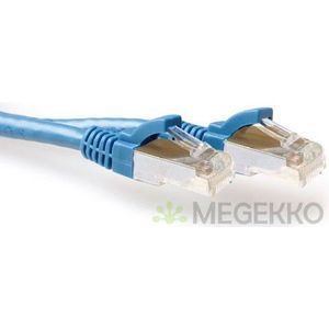 ACT Blauwe 20 meter LSZH SFTP CAT6A patchkabel snagless met RJ45 connectoren