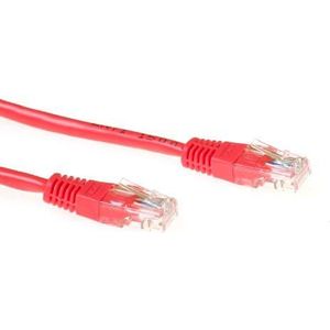 ACT Rode 15 meter U/UTP CAT6 patchkabel met RJ45 connectoren