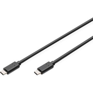 ASSMANN Electronic 1.8m USB 3.1 C - C 1.8m USB C USB C Mannelijk Mannelijk Zwart USB-kabel