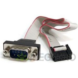 StarTech.com 40cm 9-pins Serieel Mannelijk naar 10-pins Moederbord Inbouwpaneel Kabel