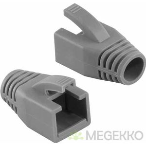 RJ45 Tule 8mm grijs 50 stuks - Kabelverbinder - Kabel Connector