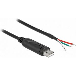 DeLOCK 63497 seriële kabel Zwart 0,5 m USB 2.0 RS-232