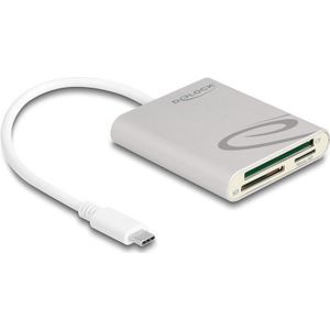 DeLOCK 91005 geheugenkaartlezer USB 3.2 Gen 1 (3.1 Gen 1) Type-C Grijs