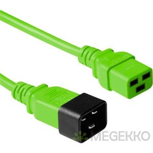 ACT Netsnoer C19 - C20 groen 1,8 m