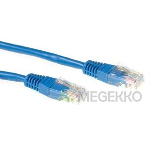 ACT Blauwe 1 meter U/UTP CAT6 patchkabel met RJ45 connectoren