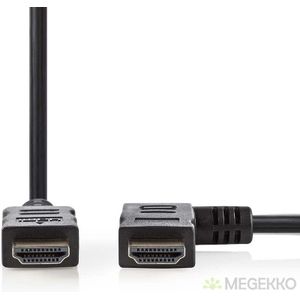 High Speed HDMI-kabel met Ethernet | HDMI-connector - HDMI-aansluiting rechts haaks | 1,5 m