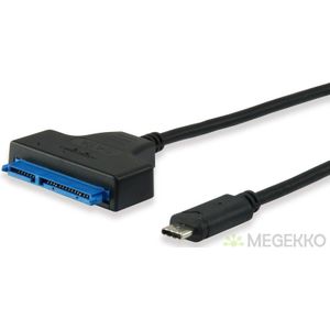 Equip 133456 USB Type C SATA Zwart kabeladapter/verloopstukje