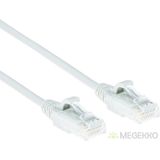 ACT Witte 3 meter LSZH U/UTP CAT6 datacenter slimline patchkabel snagless met RJ45 connectoren