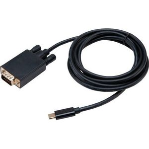 Akasa AK-CBCA17-18BK tussenstuk voor kabels USB Type-C VGA Zwart